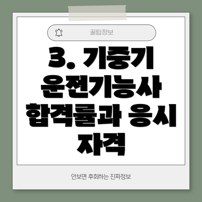 3. 기중기 운전기능사 합격률과 응시 자격
