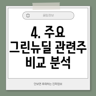 4. 주요 그린뉴딜 관련주 비교 분석