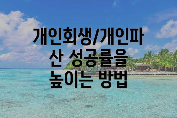 개인회생/개인파산 성공률을 높이는 방법