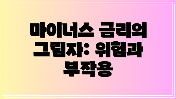마이너스 금리의 그림자: 위험과 부작용