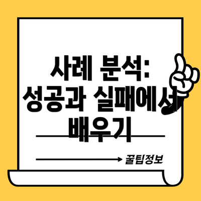 사례 분석: 성공과 실패에서 배우기