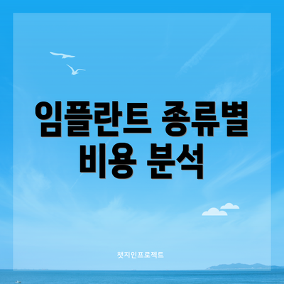 임플란트 종류별 비용 분석