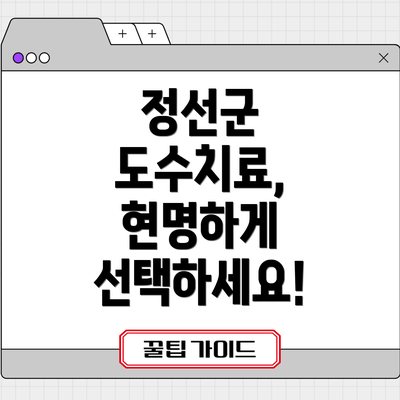 정선군 도수치료, 현명하게 선택하세요!
