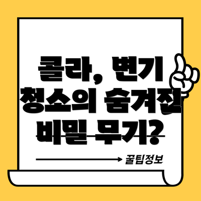 콜라, 변기 청소의 숨겨진 비밀 무기?