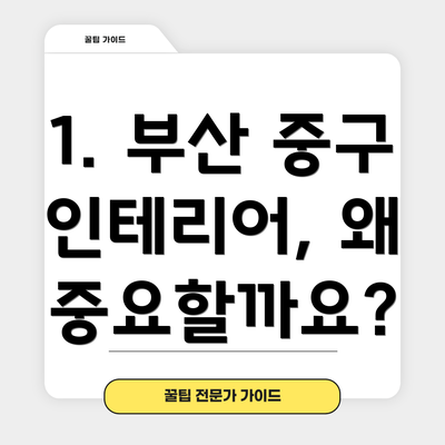 1. 부산 중구 인테리어, 왜 중요할까요?