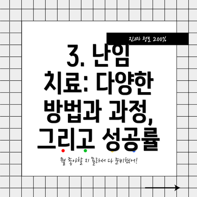 3. 난임 치료: 다양한 방법과 과정, 그리고 성공률