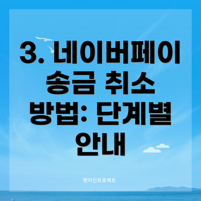 3. 네이버페이 송금 취소 방법: 단계별 안내