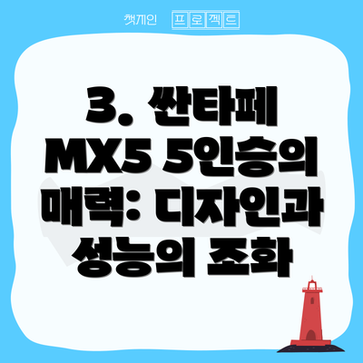 3. 싼타페 MX5 5인승의 매력: 디자인과 성능의 조화
