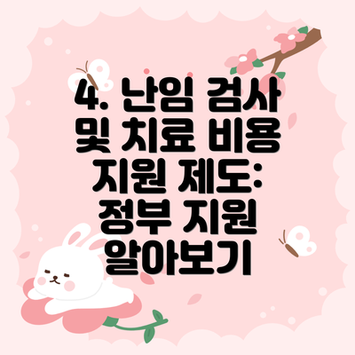 4. 난임 검사 및 치료 비용 지원 제도: 정부 지원 알아보기