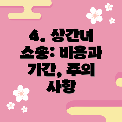 4. 상간녀 소송: 비용과 기간, 주의 사항