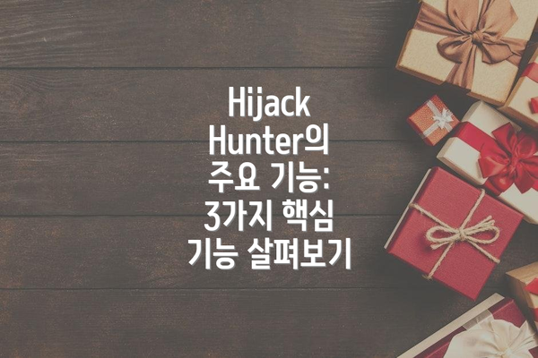Hijack Hunter의 주요 기능: 3가지 핵심 기능 살펴보기