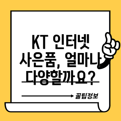 KT 인터넷 사은품, 얼마나 다양할까요?